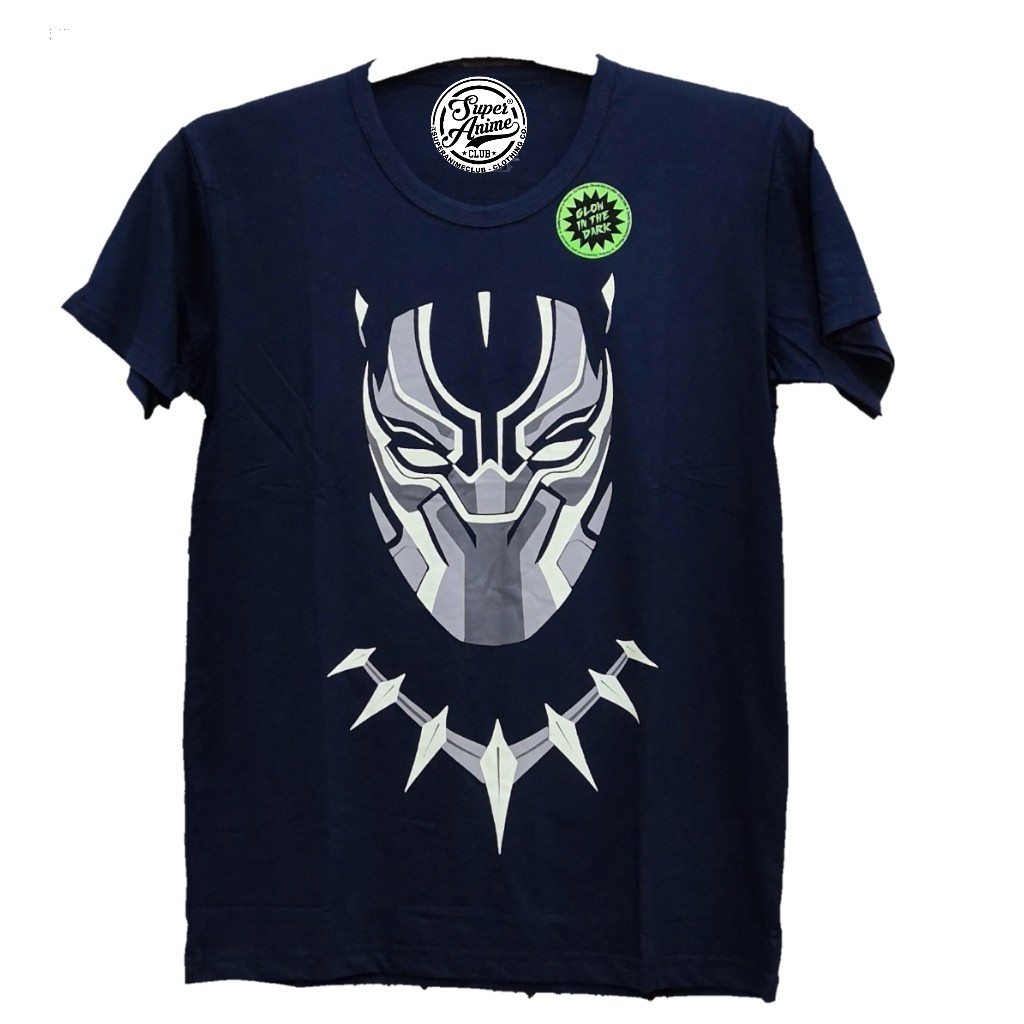 Baju Kaos Anak Tanggung Black Panther Avengers End Game Glow in the dark Karakter Superhero