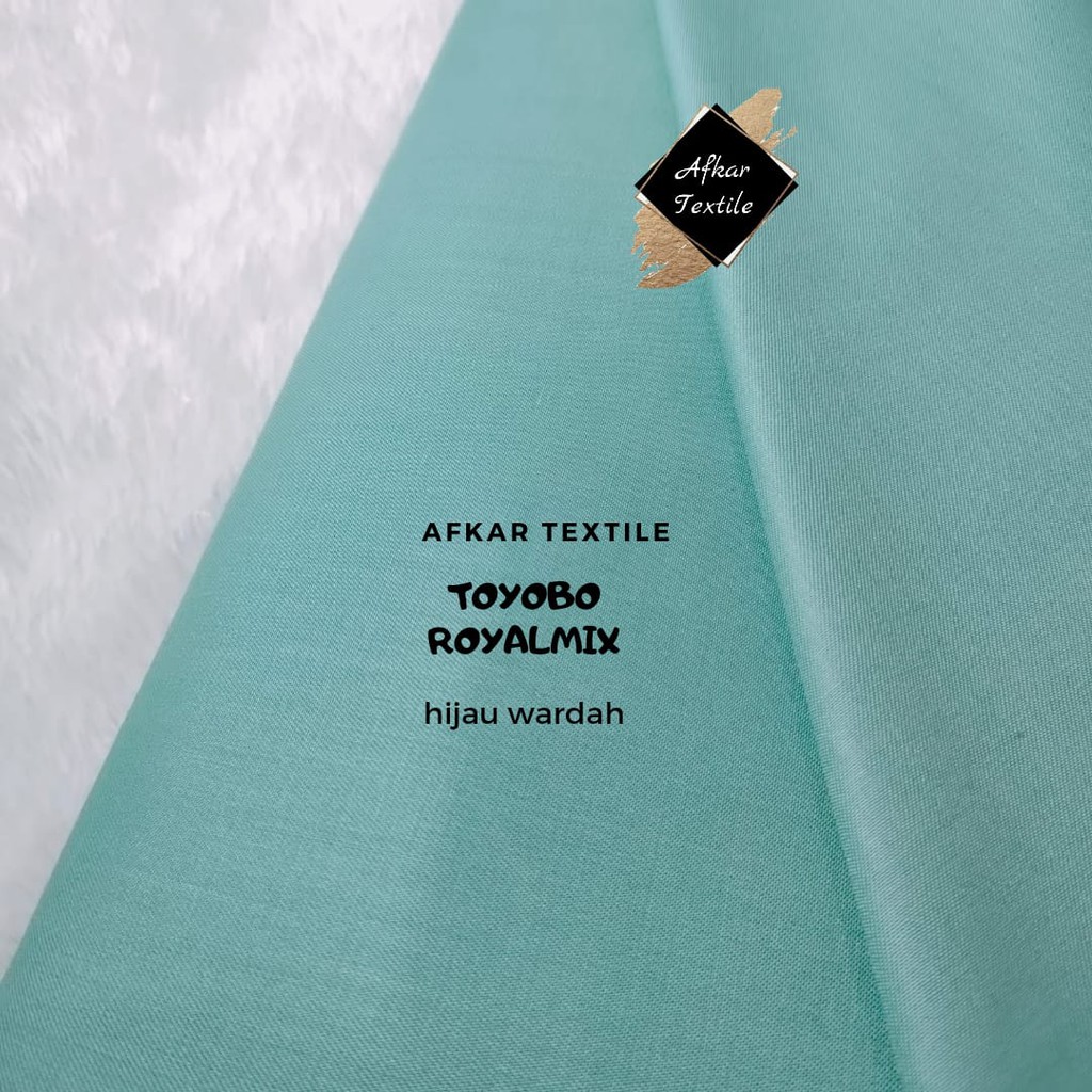 [TERMURAH] KAIN KATUN TOYOBO ROYAL MIX / Royalmix Premium Import / 100% Original Toyobo / Tidak KW-46 Hijau Wardah