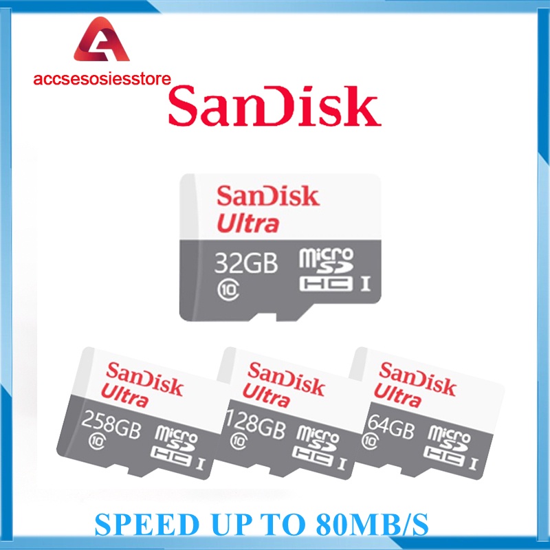 Kartu Memori Memori card 16GB/32GB/64GB/128GB/256GB CLASS 10 80Mbps 100% Original Micro sd Memory Cards