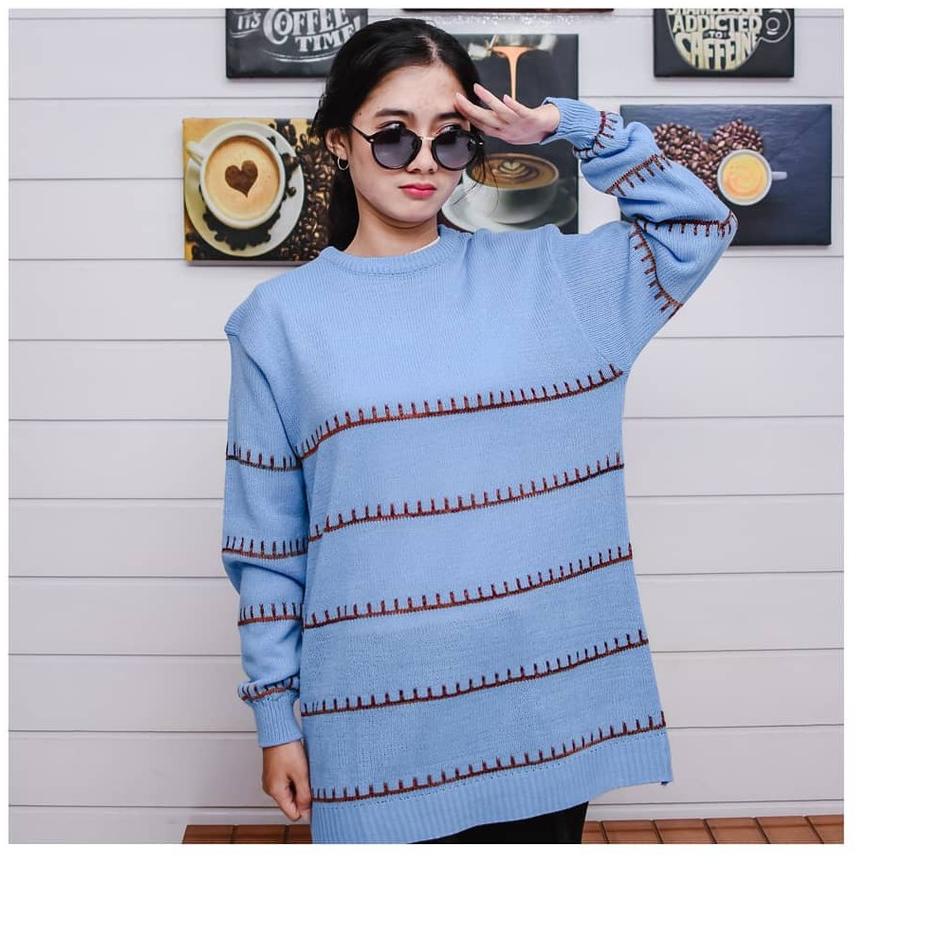 ◘ Deluna Sweater Rajut Pria / Wanita / Outer Knitt Unisex ✮