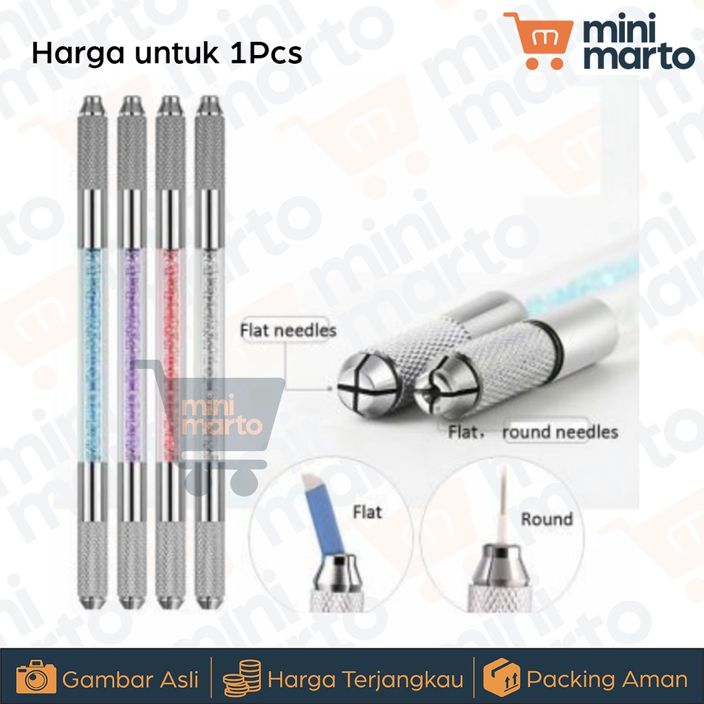 Alat Sulam Alis Sulam Bibir 3in1 Microblading Pen Manual Embriodery - Minimarto