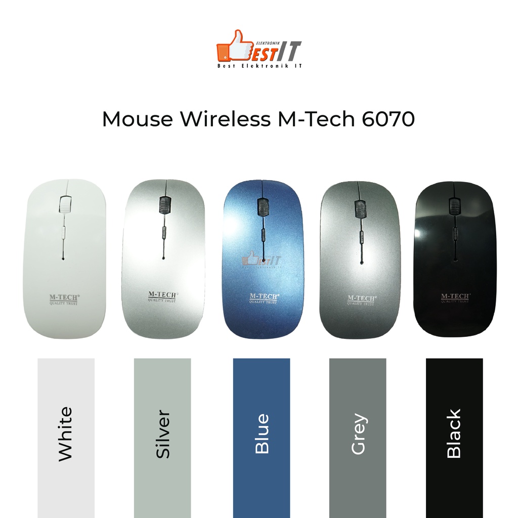 Mouse Wireless PC Komputer Laptop Mtech 6070 Mouse Wireless