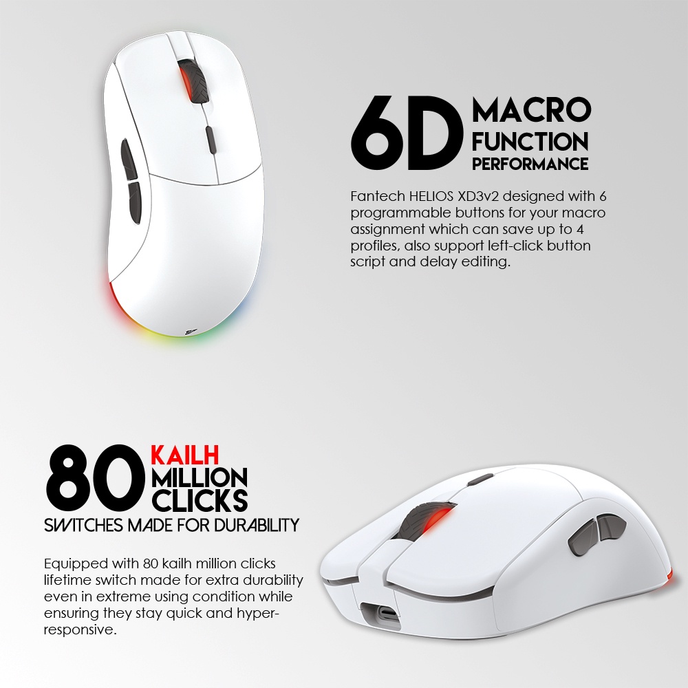 Fantech XD3 v2 Helios Dual Mode Connection Gaming Mouse