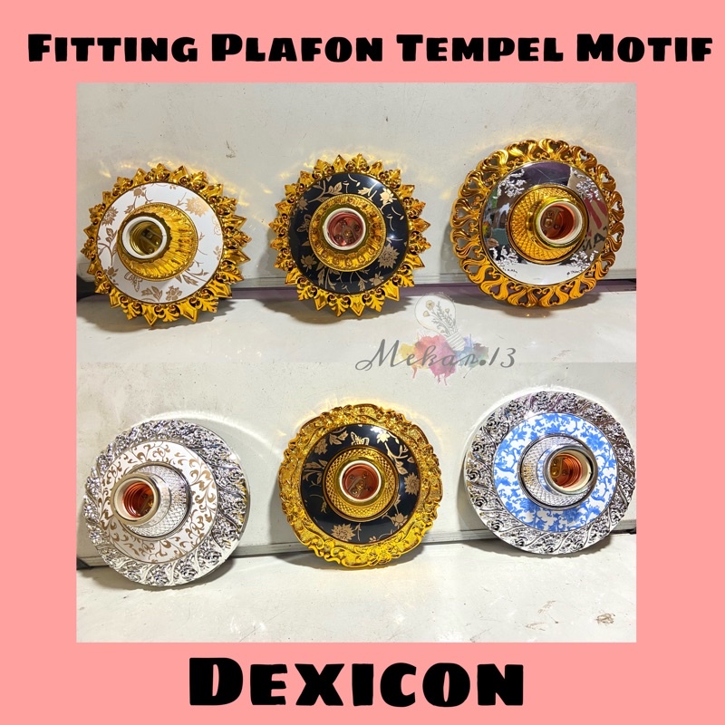 Tempat Lampu Plafon Dexicon Fitting Hias Plafon Tempat Lampu  Motif