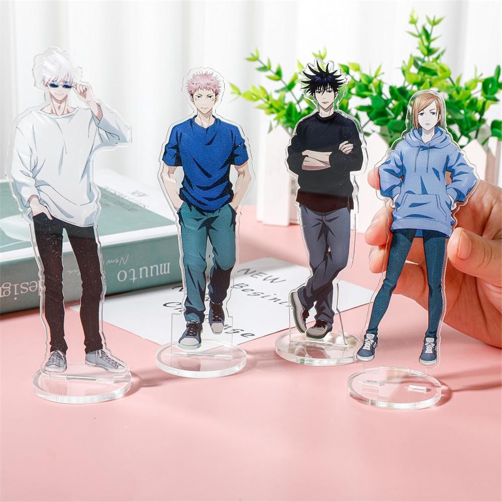 LANFY Cute Anime Jujutsu Kaisen Model Toy Itadori Yuuji Jujutsu Kaisen Figure Stand Desk Decor Model Plate Action Figure Figure Decoration Desktop  Decorate Fushigura Megumi Satoru Gojou