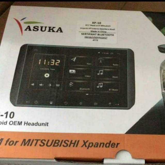 Android head unit double Din Xpander Asuka XP 10