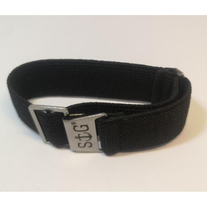 Strapguy Mn Style 18Mm Black Strap Stainless Hardware Terbaru