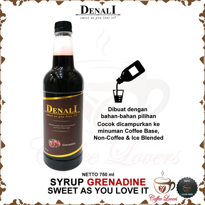 

DENALI SYRUP SIRUP DENALI UK RASA GRENADINE PROMO