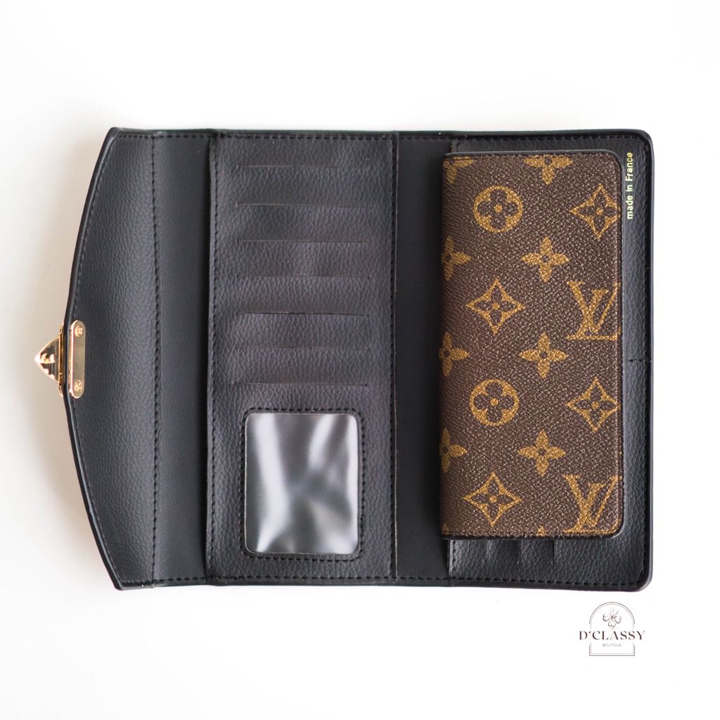 DOMPET WANITA LOUIS VUITTON PARIS LONG 2 IN 1 - LV-62006/1003#