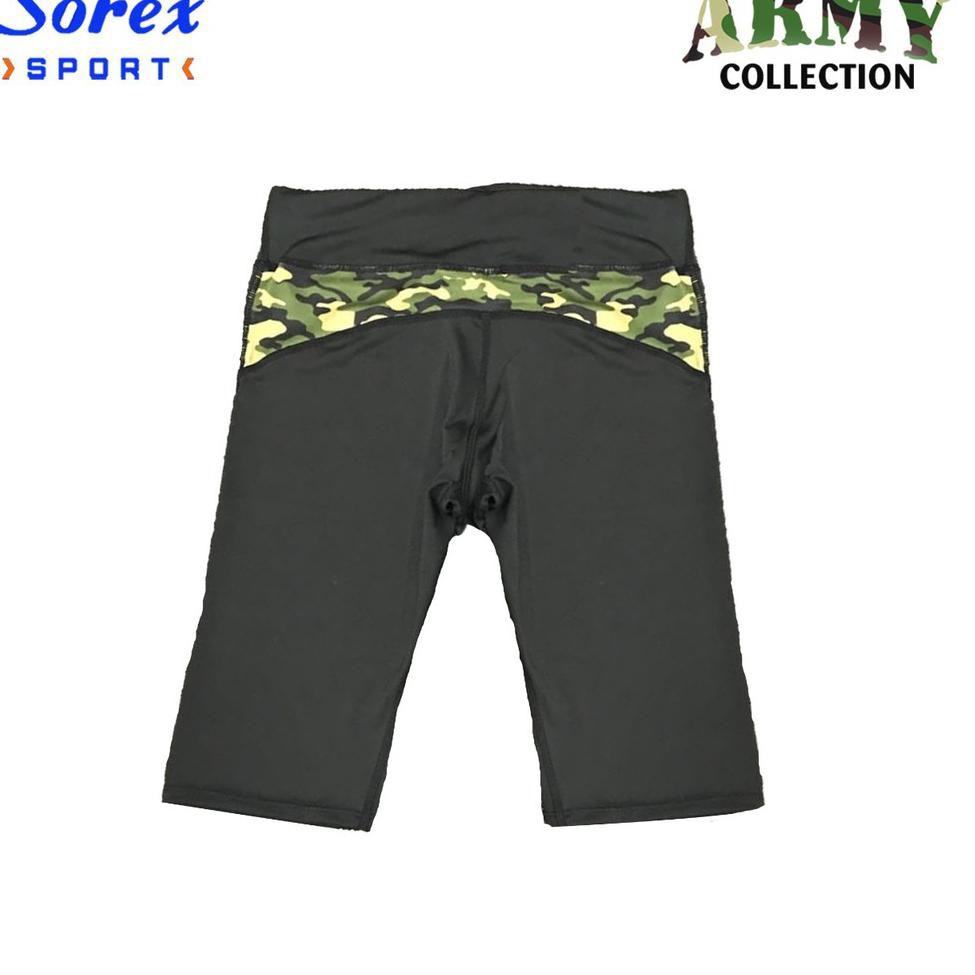 gof SOREX 1058 CELANA SPORT Army Camo Pendek Celana Senam Wanita
