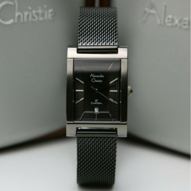 ALEXANDRE CHRISTIE AC2863 FULL BLACK WANITA.ORIGINAL GARANSI RESMI 1 TAHUN