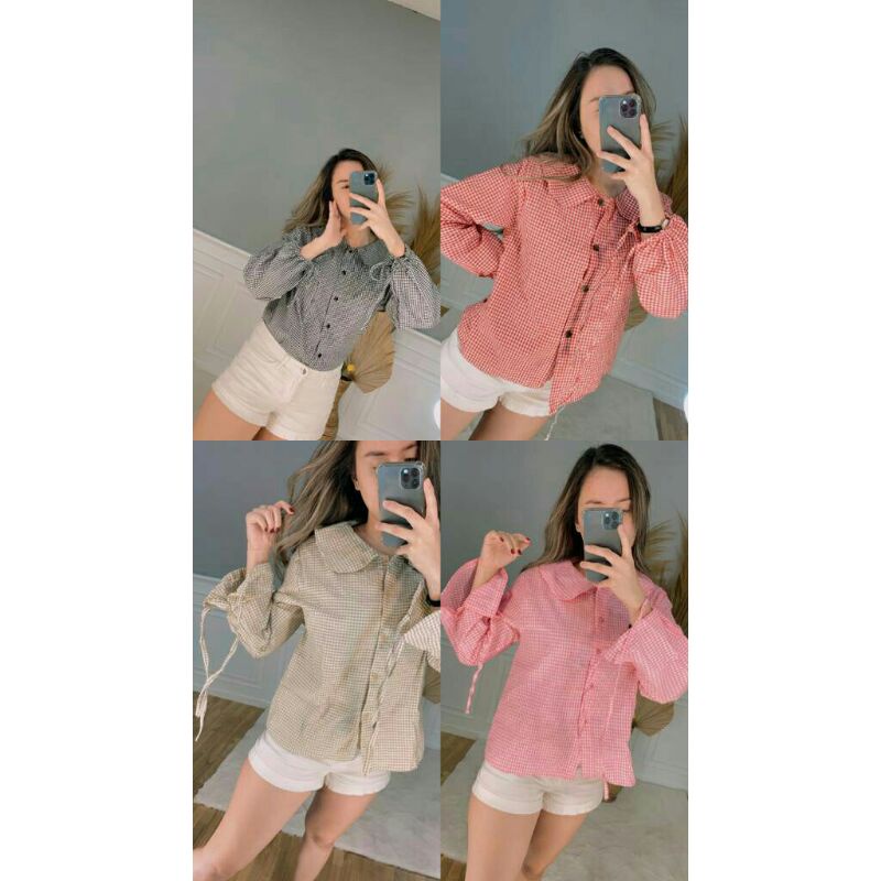 Korean Top Zashi Blouse Atasan | Fashion Wanita