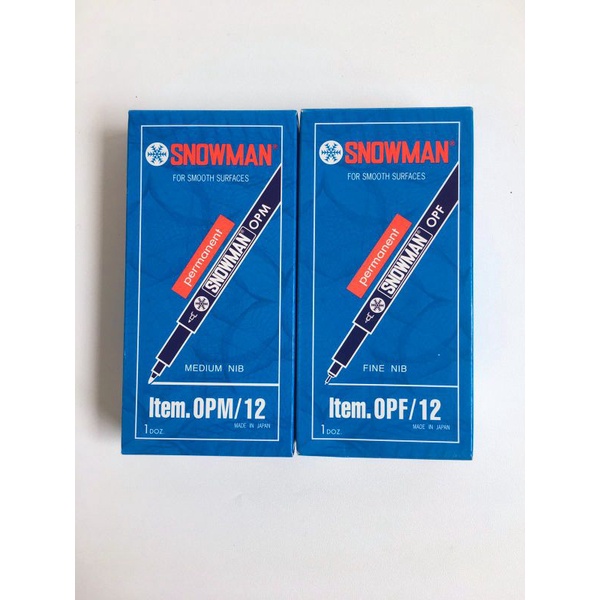 

SPIDOL PEN PERMANENT SNOWMAN OPM OPF/MARKER/PERMANEN/KACA/PLASTIK