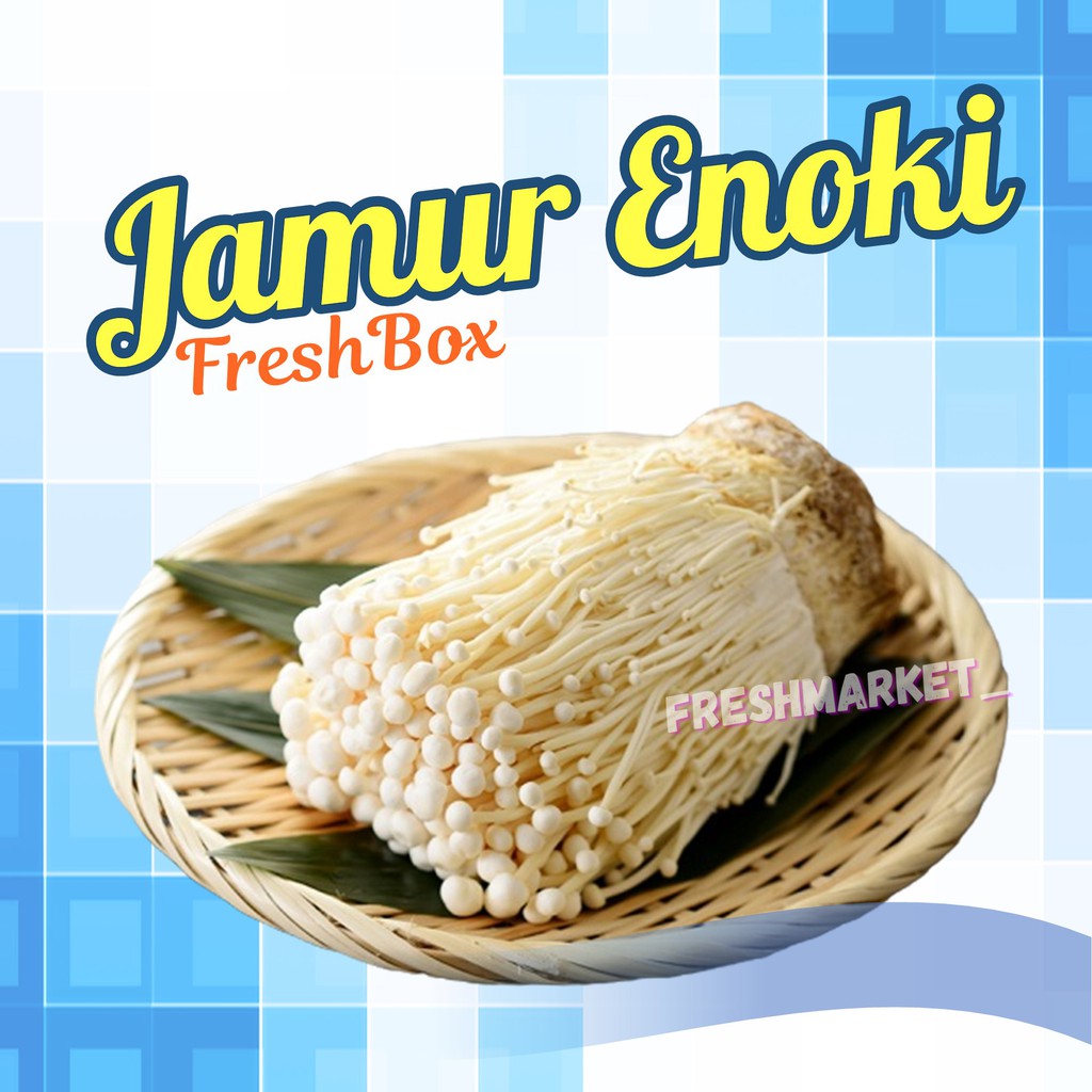 

Jamur Enoki China Cendawan RRC Malaysia FreshBox Greenbox 100g/Pack Samarinda Kaltim