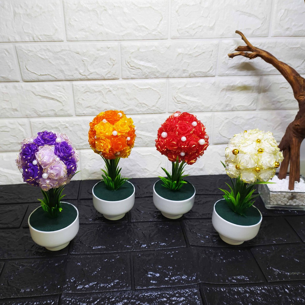 Flower Ball - Pajangan Bunga Imitasi Dekorasi Cantik