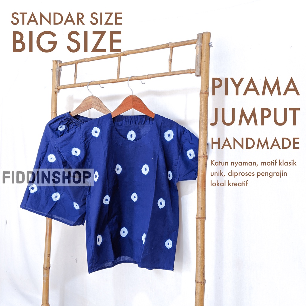 Set Piyama Jumputan Setelan Tiedye Jumbo Big Size Jumput Shibori Tie Dye Proses Manual Ikat Celup