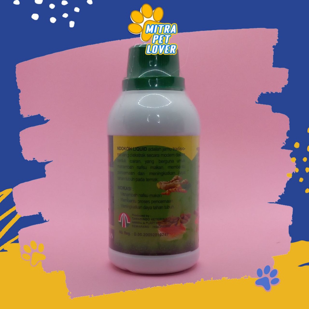 SUPLEMEN JAMU TAMBAH NAFSU MAKAN TERNAK - NDOKOH LIQUID 250 ML ORIGINAL - VITAMIN UNTUK DAYA TAHAN TUBUH IMUN DAN PENCERNAAN SAPI KAMBING BABI - MURAH - PET ANIMAL HEALTHCARE &amp; VETERINARY TAMASINDO OBAT KESEHATAN  HEWAN BINATANG PELIHARAAN MITRAPETLOVER