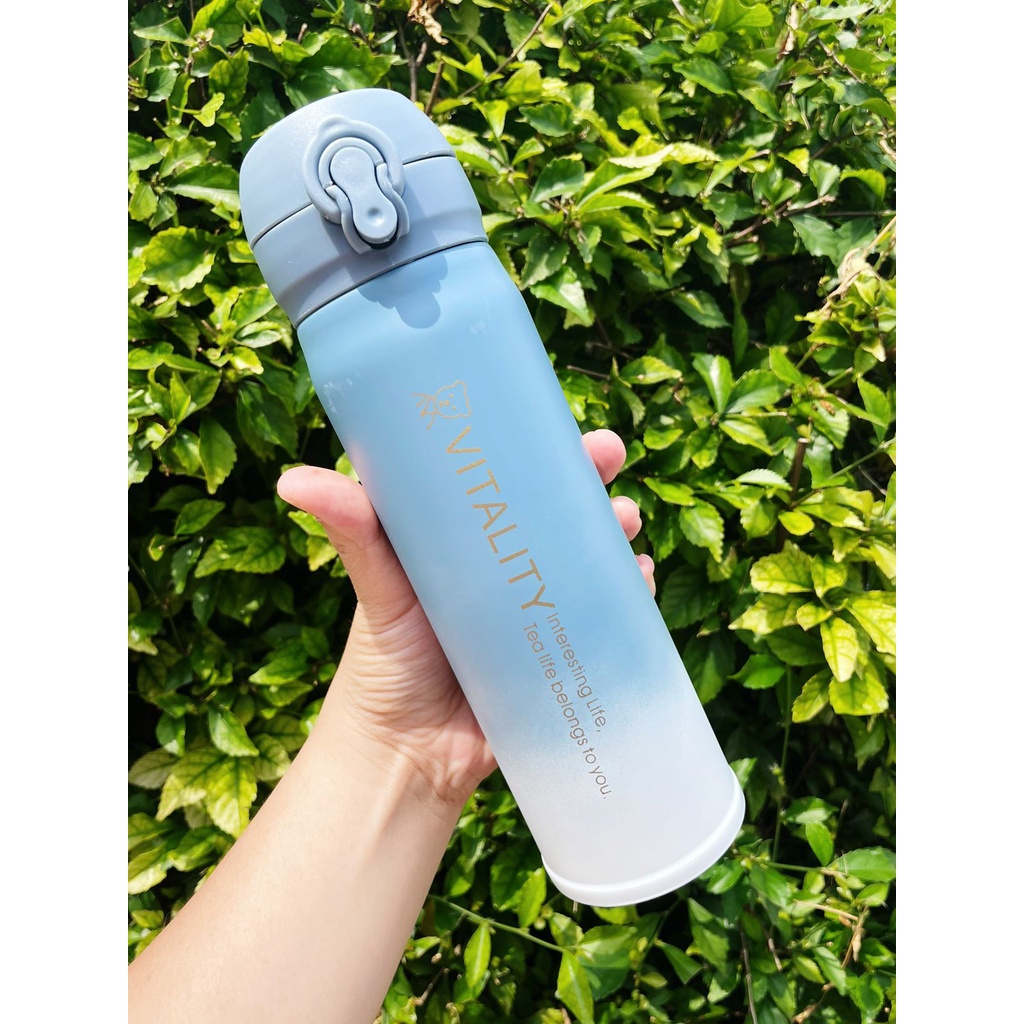 COD]-Botol Tumblr Termos Stainless Steel Dengan Warna Gradasi Vitality Chail