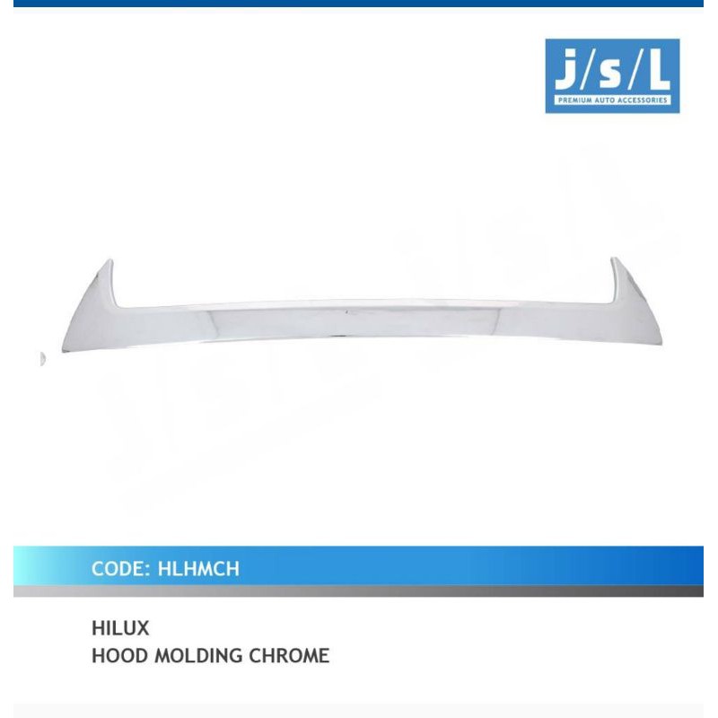 list kap mesin/ hood molding Hilux chrome jsl