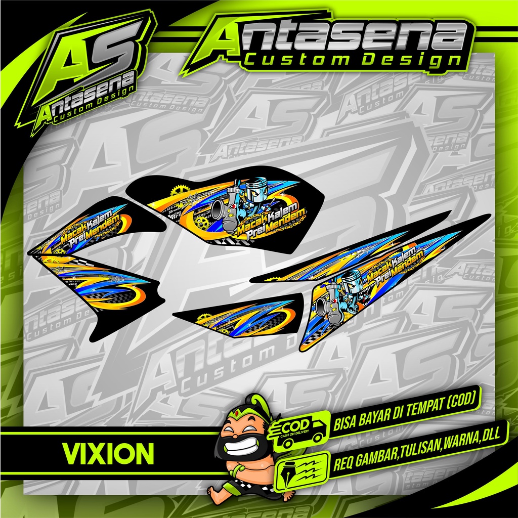 STRIPING STICKER DECAL YAMAHA OLD VIXION CUSTOM 3