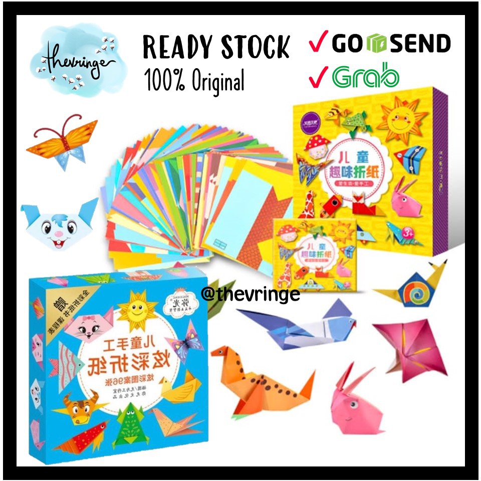 

Origami 108 lembar - 3D Kertas Seni Melipat Warna 3 dimensi Mainan Edukasi Anak 108pcs 96 lembar pcs