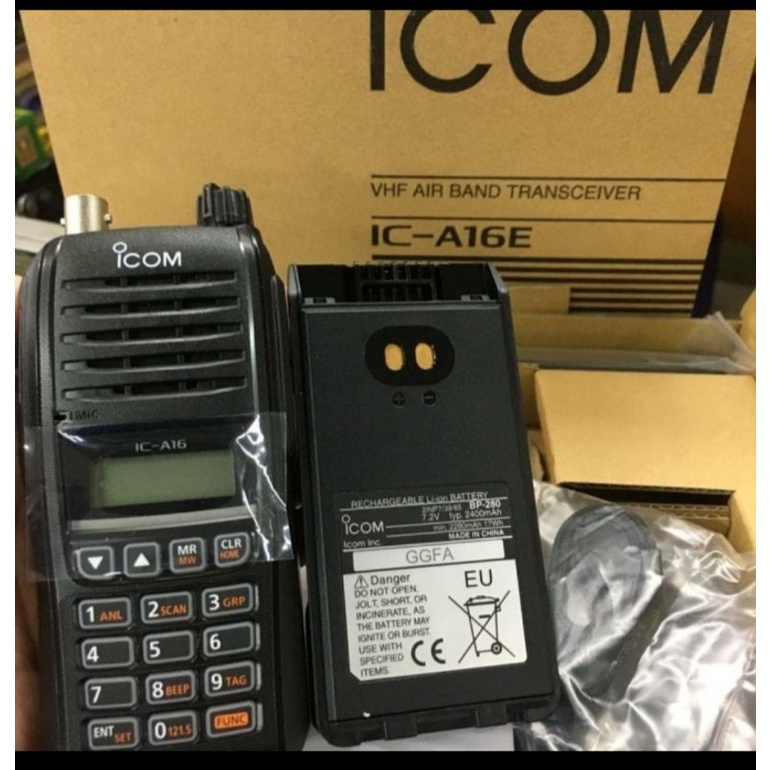 HT ICOM AIR BAND A16E VHF GARANSI ICOM AIRBAND IC A16E AIR BAND AIRBAND