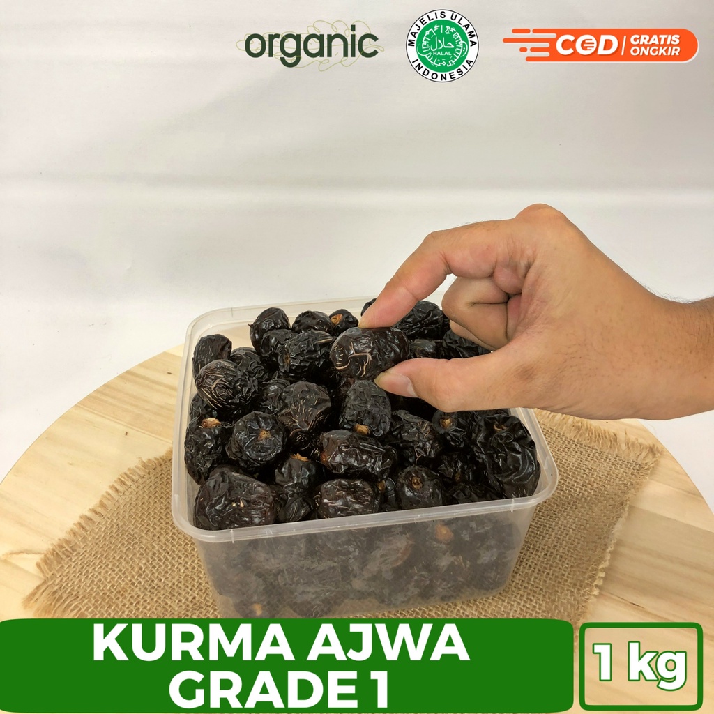 

[ GS ] Kurma Ajwa 1 Kg ( Grade 1 ) / Kurma Ajwa Super / Ajwa Madinah / Kurma Ajwa Organik / Kurma Nabi