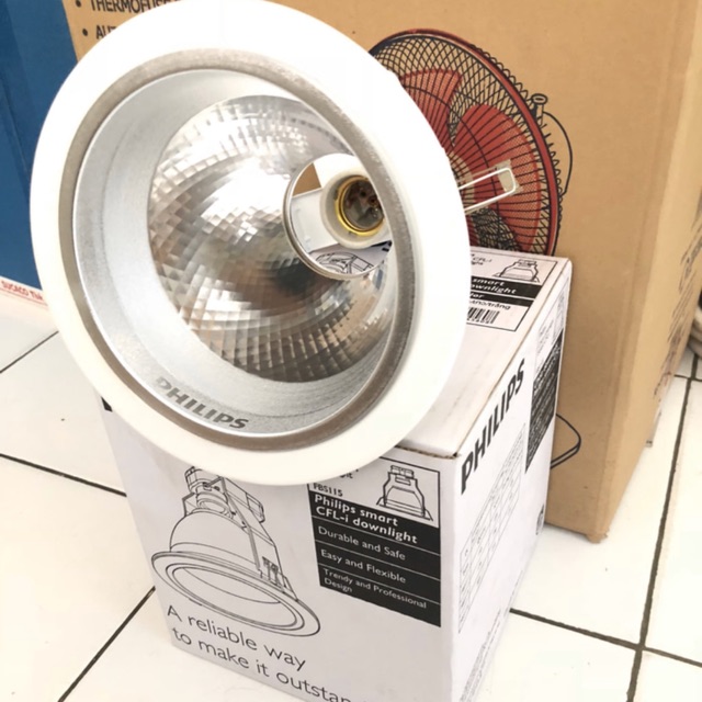 Philips downlight lampu 5 inch in inci fbs 115 white putih