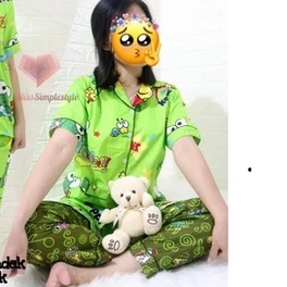 LFF Baju Tidur Wanita Piyama CP Motif Karakter-Big Keropi