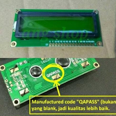 LCD 16X2 LCD 16*2 LCD DISPLAY LCD 1602 Backlight Hijau Kekuningan |100 % Berkualitas