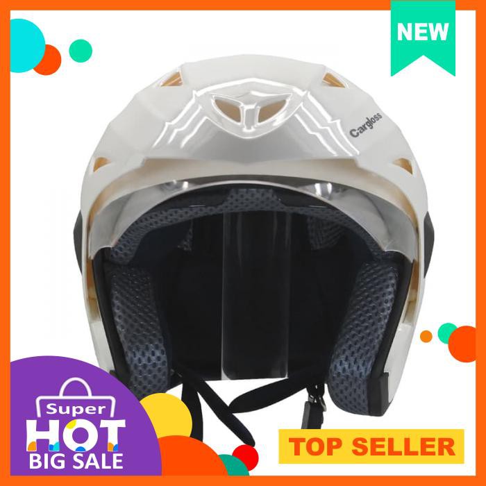 Helm Cargloss Ydv Helm Half Face Double Visor White