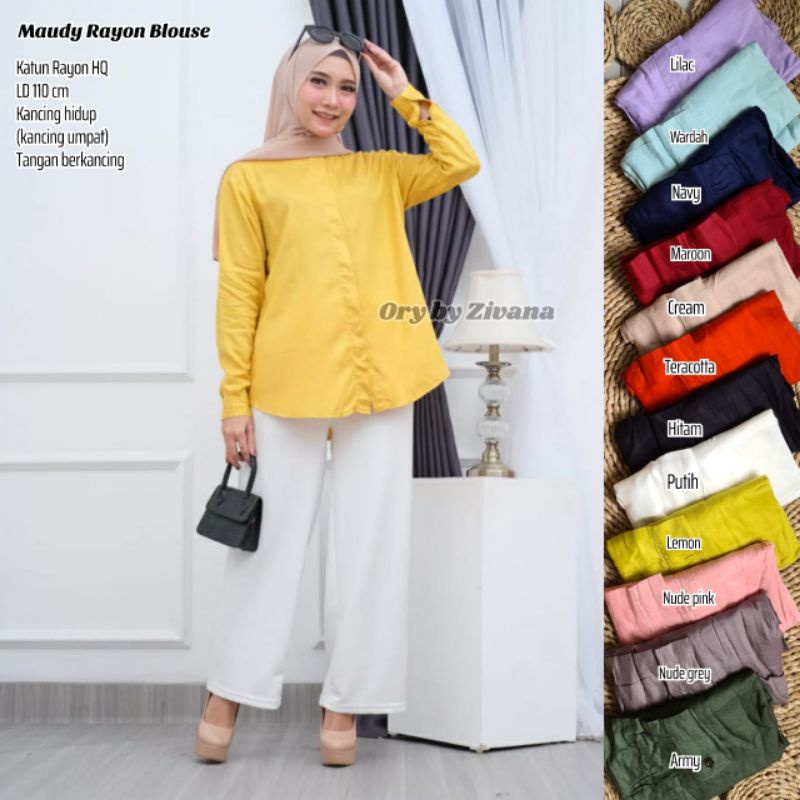 Maudy Shirt RAYON PREMIUM LD ±110cm
