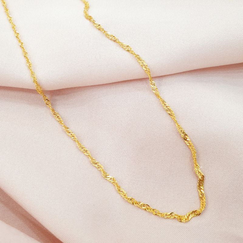 Kalung dewasa model lilit emas asli kadar 375