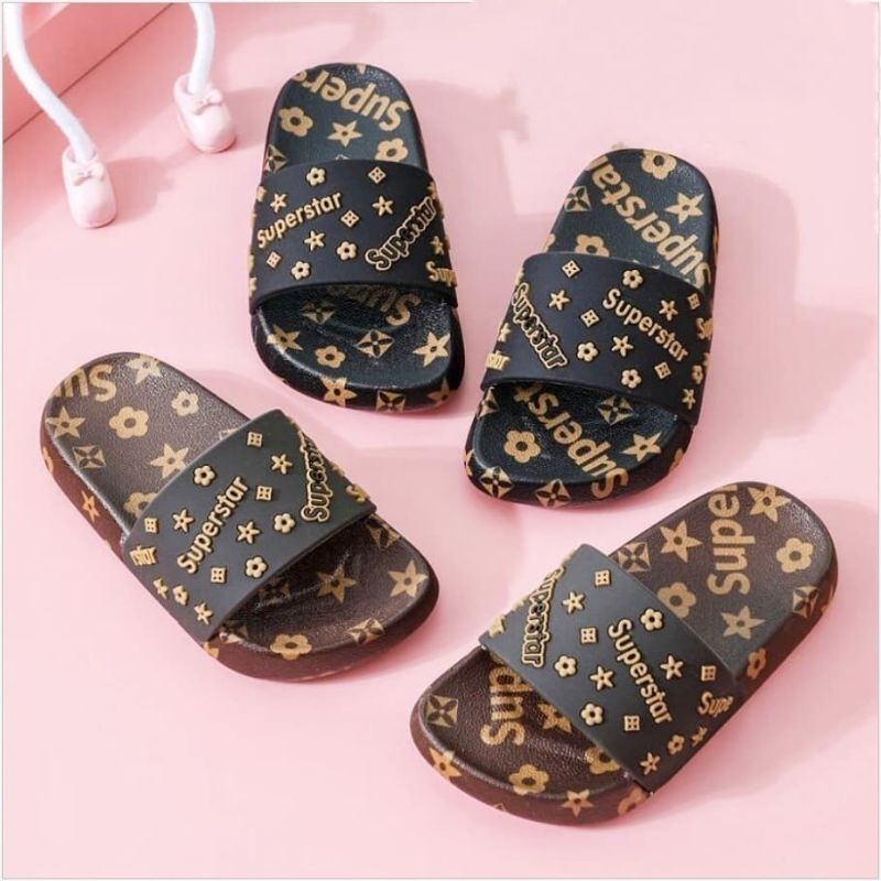 SANDAL ANAK IMPORT SUPER STAR SLIPPER LAKI LAKI/COWOK PREMIUM DISKON MURAH