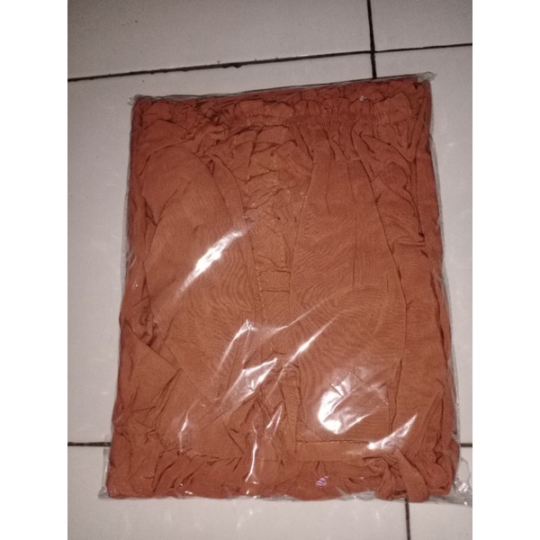 DASTER ELSA LENGAN PENDEK MURAH DASTER SERUT ELSA RAYON SEKDRES RAYON-Ds elsa polos Peach
