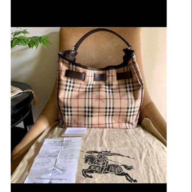 preloved tas burberry haymarket original titipan