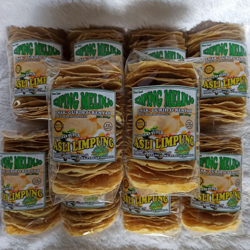 

KERIPIK EMPING MLINJO MENTAH JUMBO ORIGINAL 500GR ASLI PRODUKSI LIMPUNG BATANG