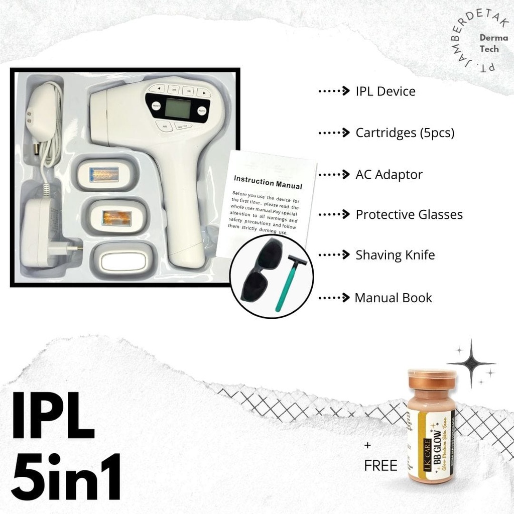 Ipl laser hair removal acne treatment skin rejunavationi repair 5 in 1