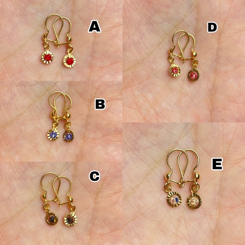 ANTING KENIP BABY MATA GOLD PERAK ASLI S925