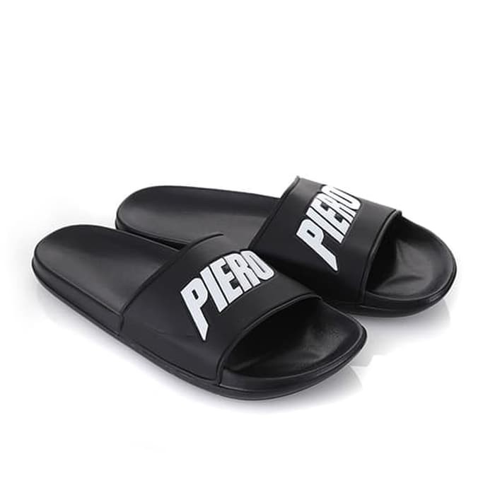 PIERO SANDAL PUNA - BLACK/WHITE - Hitam, 37