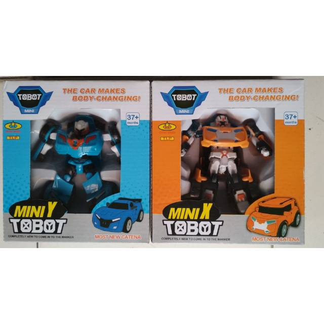 MAINAN ANAK ROBOT TOBOT SET ISI 2 PCS TOOBOT X dan Y