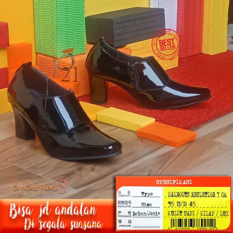 SEPATU WANITA SEPATU PDH SEPATU POLWAN HALFBOOTH MERK P21