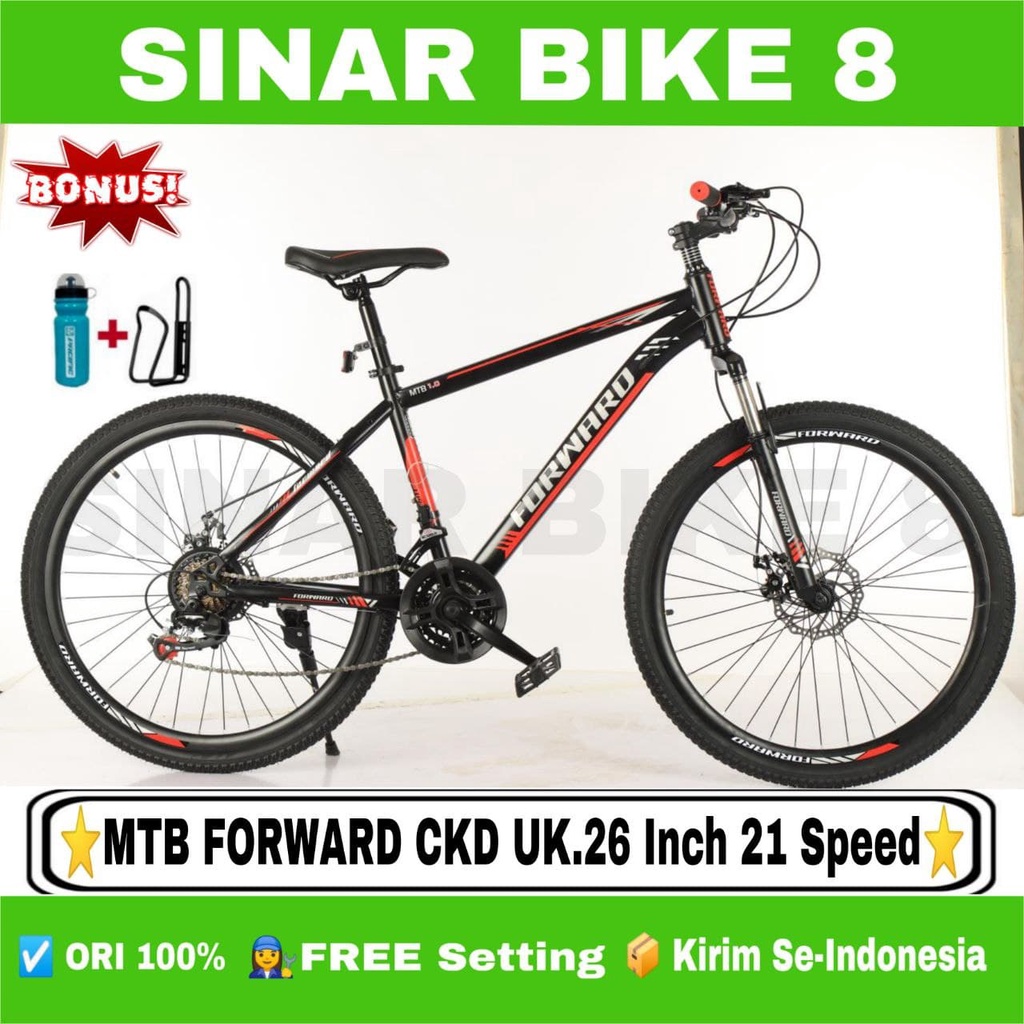 Sepeda Gunung MTB FORWARD CKD 26 Inch 21 Speed Rem Disc Brake