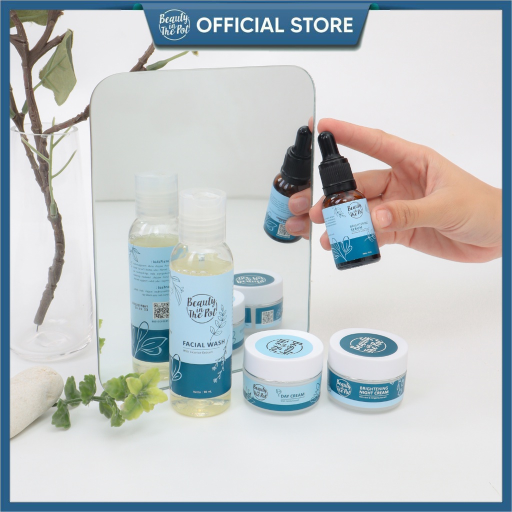 [10 Paket] Paket Reseller Brightening Series - Beauty In The Pot - Skincare Alami BPOM Mencerahkan Wajah, Memudarkan Flek Hitam, & Mencegah Penuaan Dini-2