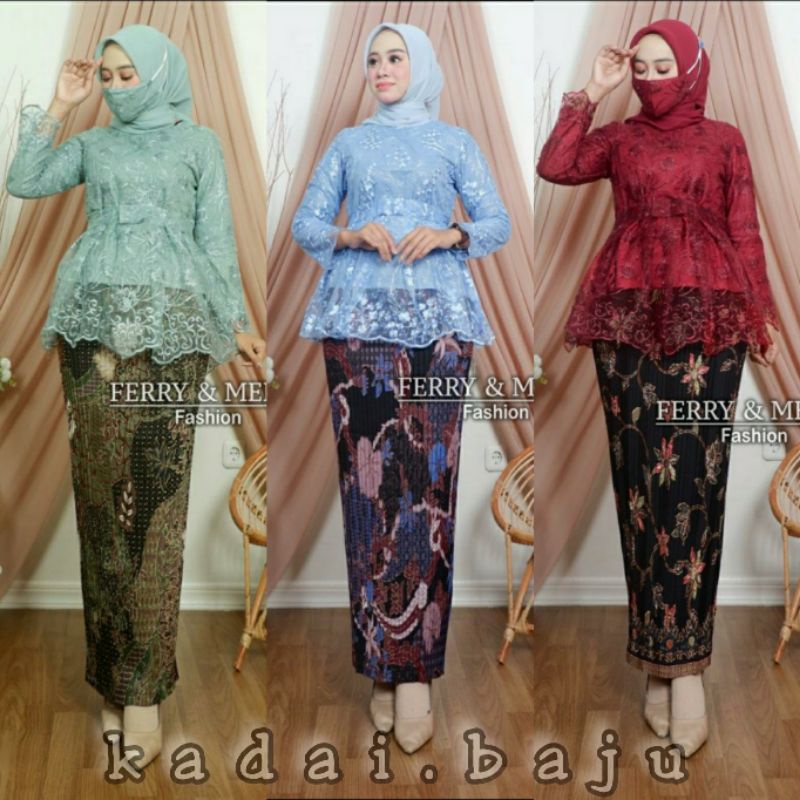 SET KEBAYA TUNIK SITA / KEBAYA MODERN / KEBAYA PESTA / OUTFIT BAJU PESTA / FM