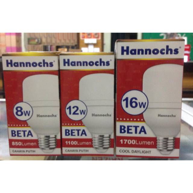 Lampu hannoch/BETA 8 watt,  12 watt, 16 watt