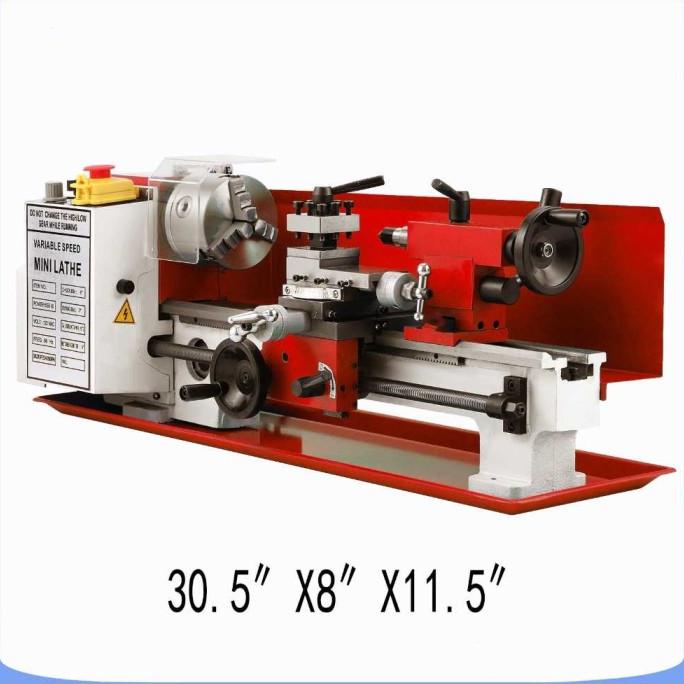 OSSIEAO Mesin Bubut Mini Lathe Wood Working DIY 550W - Hitam MURAH