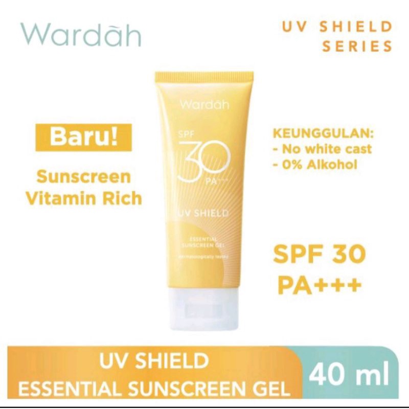 Wardah UV Shield Essential Sunscreen Gel SPF 30 PA+++ 40ml | Sunscreen Wardah