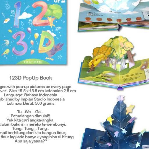 Buku Pop Up Book Impian Studio Wiu Wiu Dino KRIK KRIK KRIK Laut Rumahku Beautiful Animals 123DBK0057