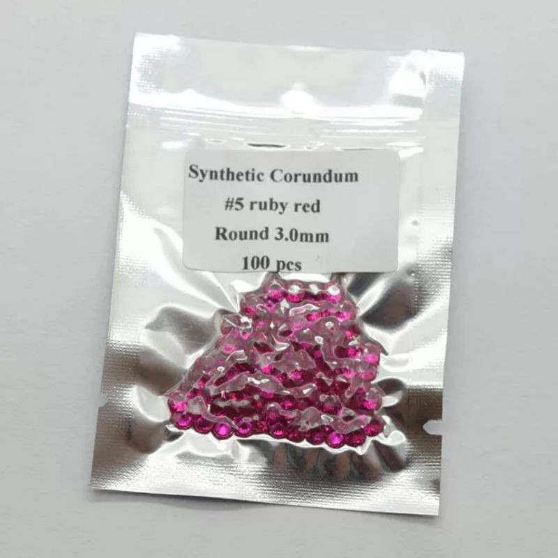 Batu Permata Red Pink Ruby Created 1 pack Original Quality - 9mohs A5 Quality